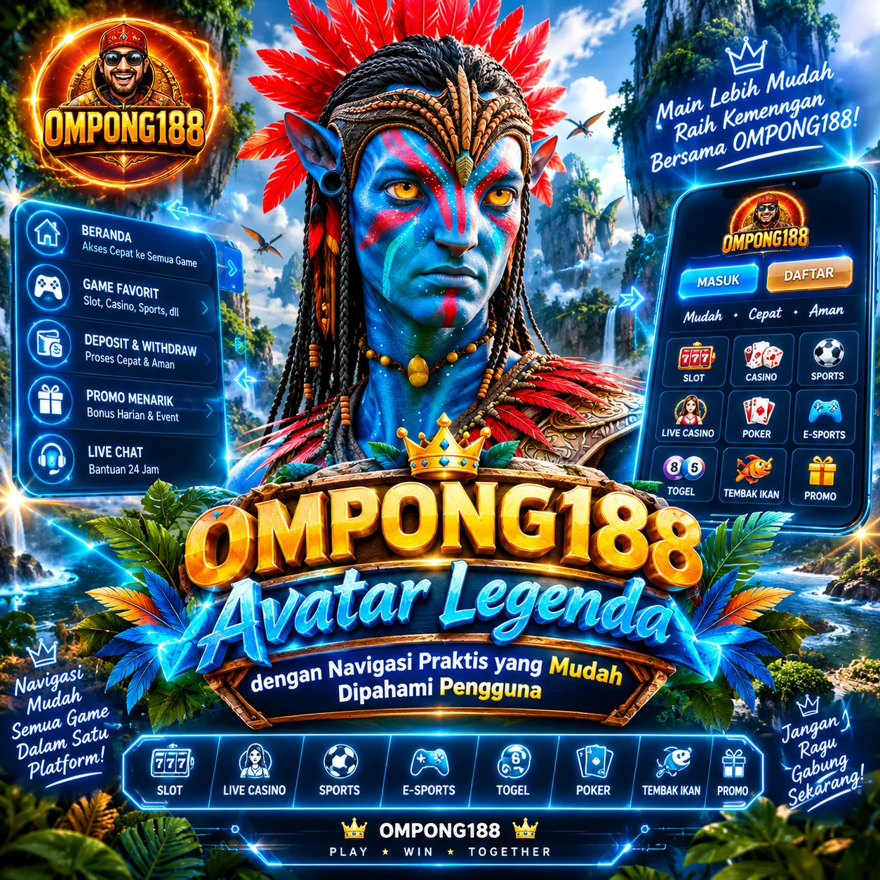 OMPONG188: Avatar Legenda dengan Navigasi Praktis yang Mudah Dipahami Pengguna